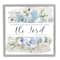Stupell Industries Will Serve the Lord Joshua 24:15 Blue Florals Framed Wall Art